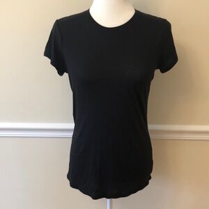 Vince Black Fitted Short Sleeve Tee Size Medium